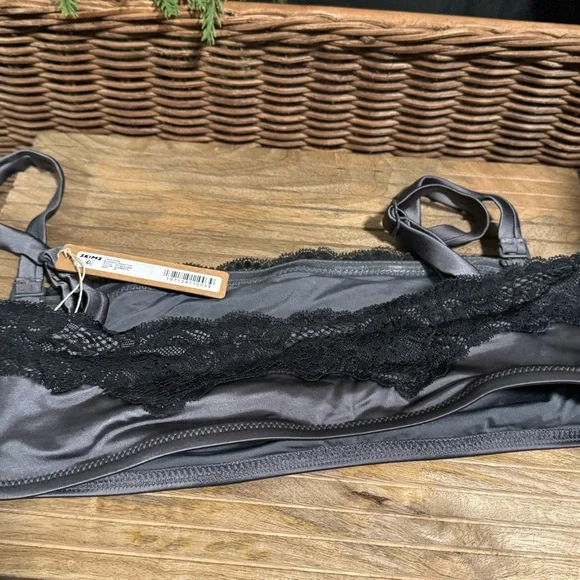 SKIMS Black Satin Bikini Set - Picture 5 of 12